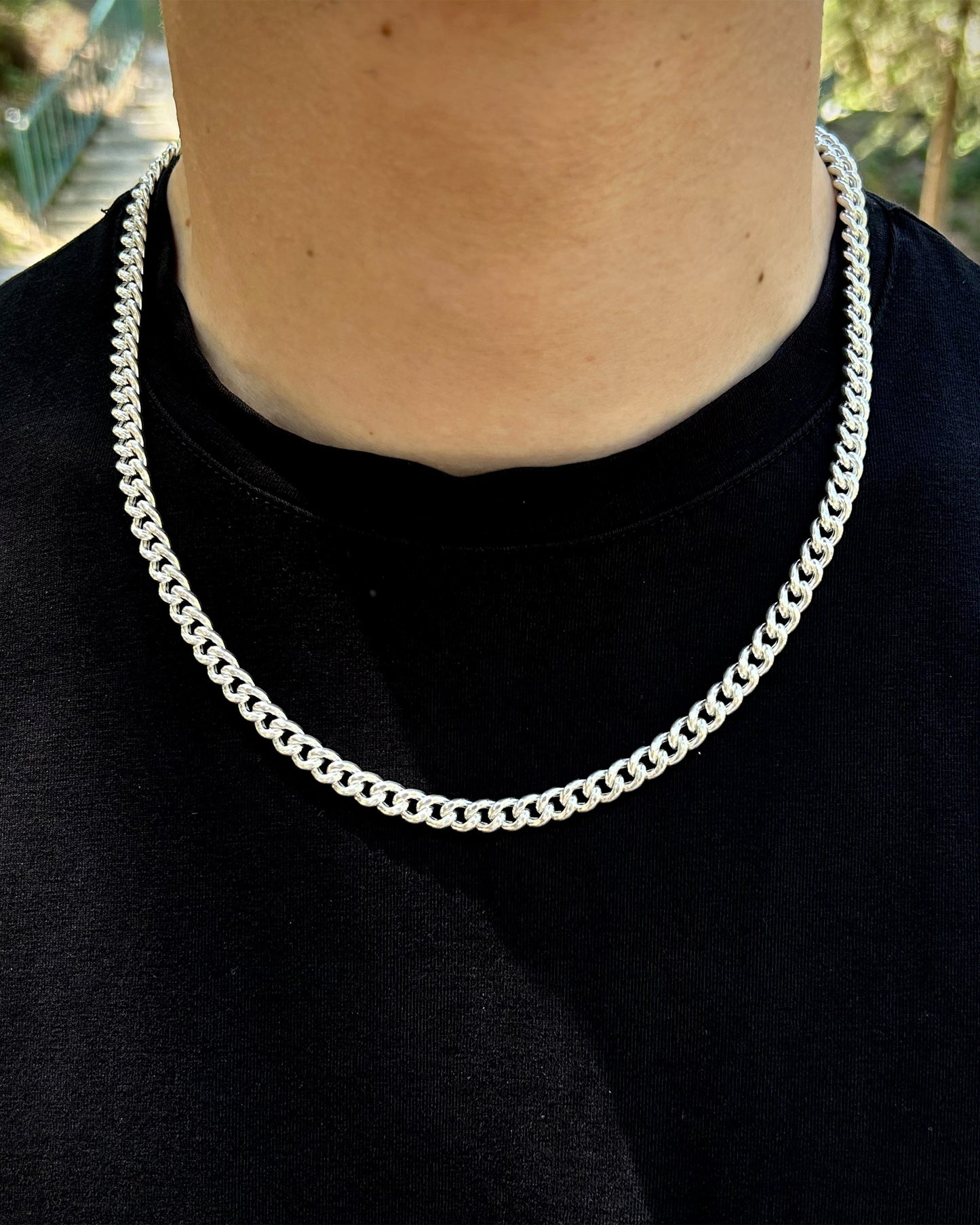 Oval Cuban Zincir Kolye (Hollow) – 925 Ayar Gümüş