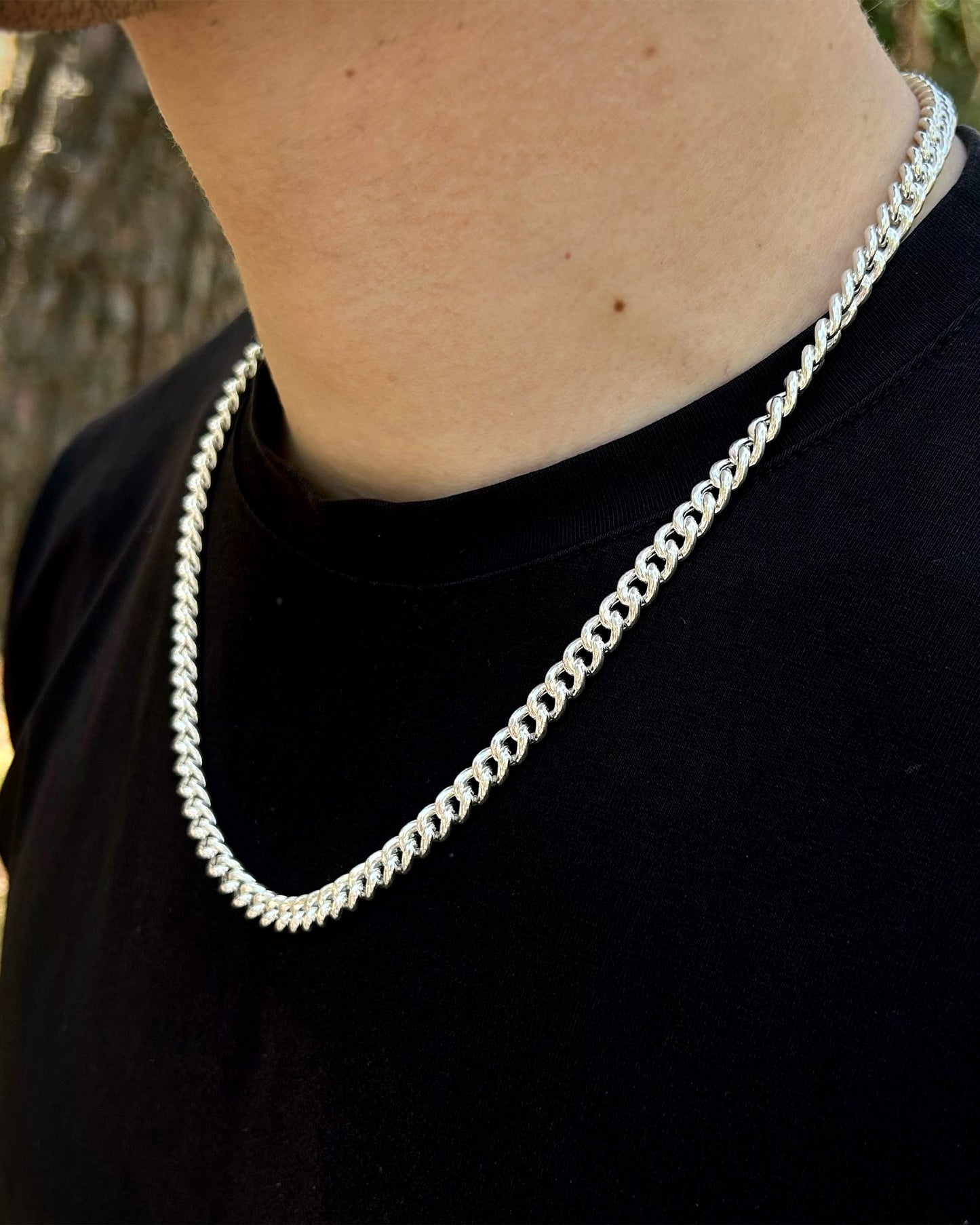 Oval Cuban Zincir Kolye (Hollow) – 925 Ayar Gümüş