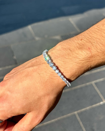 Genişleyen Taşlı Tenis Bileklik – 925 Ayar Gümüş (Rodyum Kaplama)