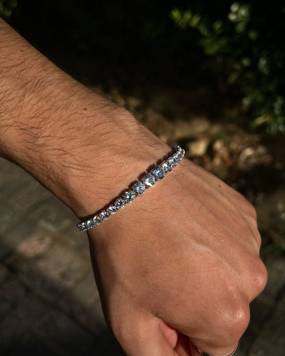 Genişleyen Taşlı Tenis Bileklik – 925 Ayar Gümüş (Rodyum Kaplama)