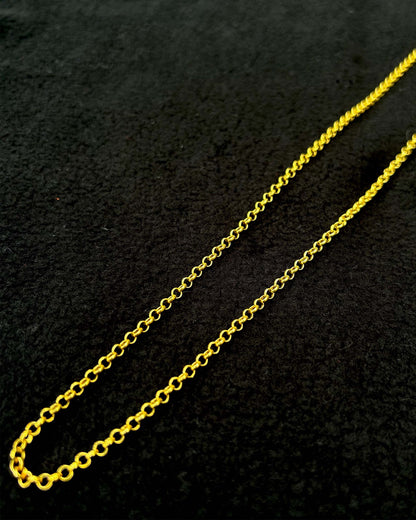 Altın Kaplama Minimalist Top Zincir – 925 Ayar Gümüş