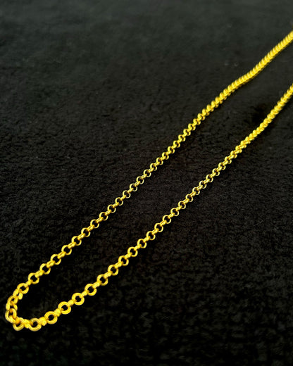 Altın Kaplama Minimalist Top Zincir – 925 Ayar Gümüş