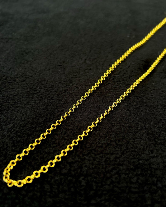 Altın Kaplama Minimalist Top Zincir – 925 Ayar Gümüş