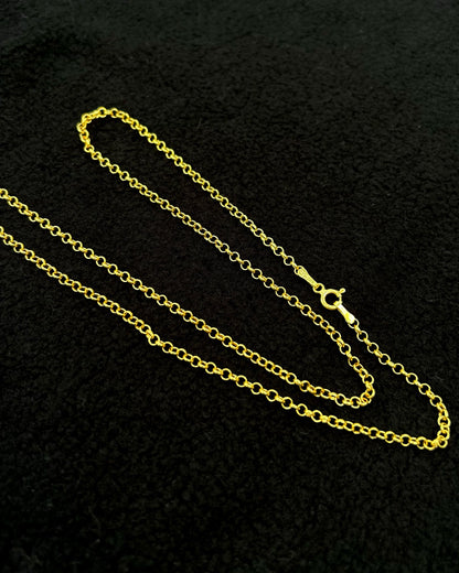 Altın Kaplama Minimalist Top Zincir – 925 Ayar Gümüş