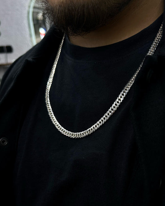 Double Cuban Zincir Kolye – 925 Ayar Gümüş-Osiris Jewelry