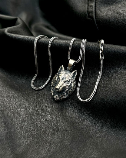 3 Boyutlu Kurt Kolye – 925 Ayar Gümüş-Kolye-Osiris Jewelry