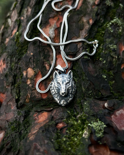 3 Boyutlu Kurt Kolye – 925 Ayar Gümüş-Kolye-Osiris Jewelry