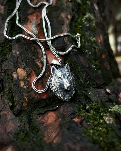 3 Boyutlu Kurt Kolye – 925 Ayar Gümüş-Kolye-Osiris Jewelry