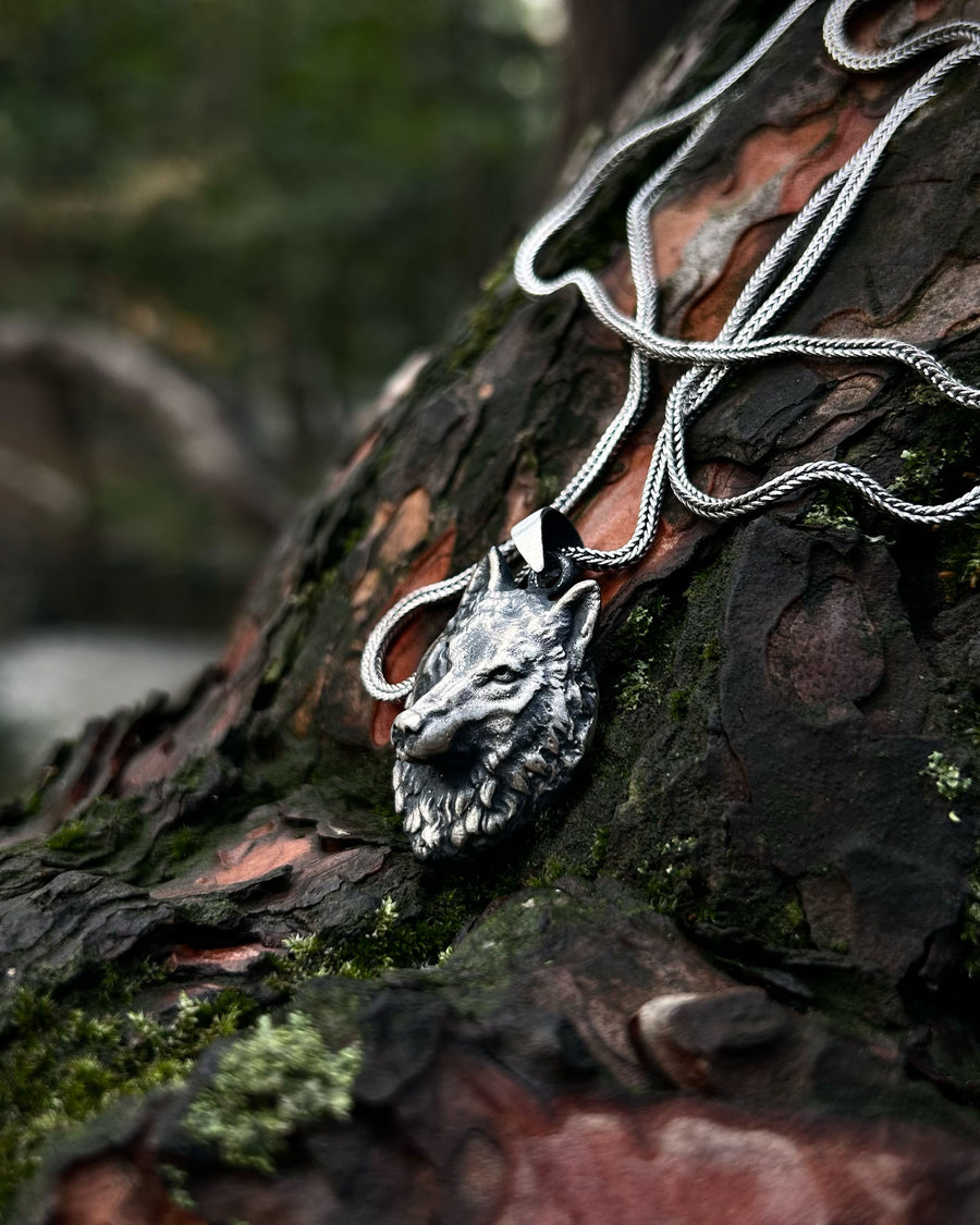 3 Boyutlu Kurt Kolye – 925 Ayar Gümüş-Kolye-Osiris Jewelry
