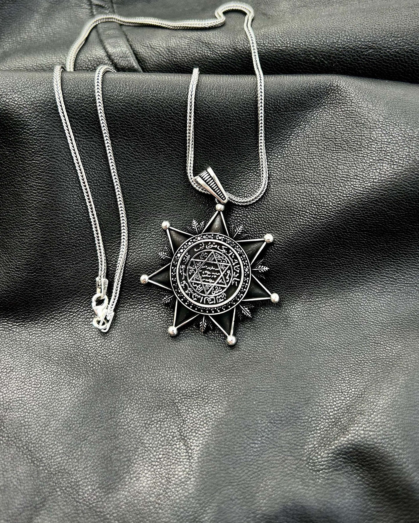 Büyük Süleyman Mührü Yıldız Kolye – 925 Ayar Gümüş