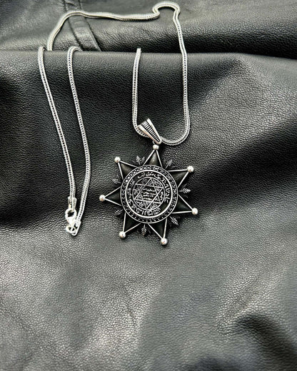 Büyük Süleyman Mührü Yıldız Kolye – 925 Ayar Gümüş