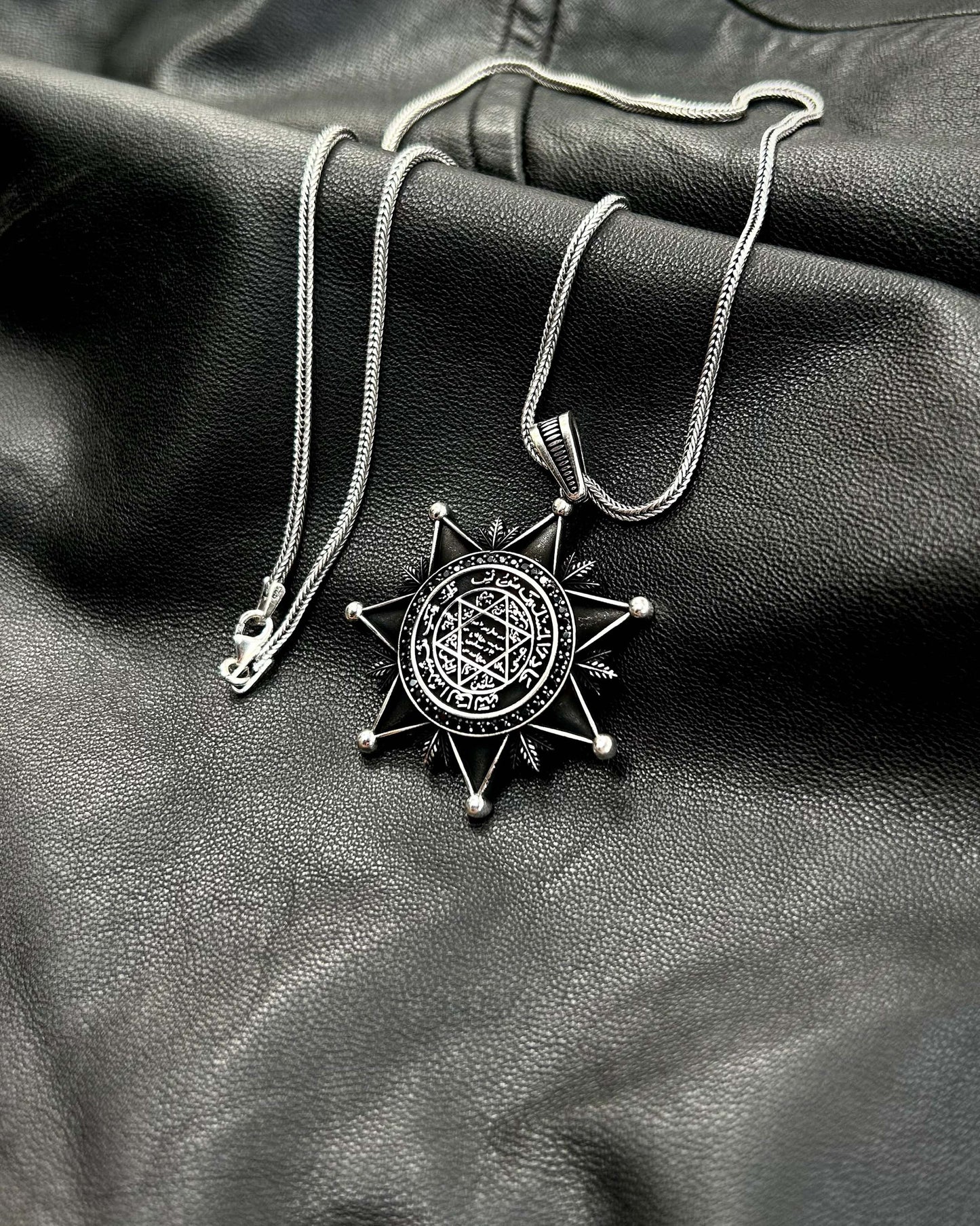 Büyük Süleyman Mührü Yıldız Kolye – 925 Ayar Gümüş