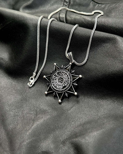 Büyük Süleyman Mührü Yıldız Kolye – 925 Ayar Gümüş