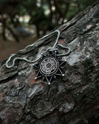 Büyük Süleyman Mührü Yıldız Kolye – 925 Ayar Gümüş