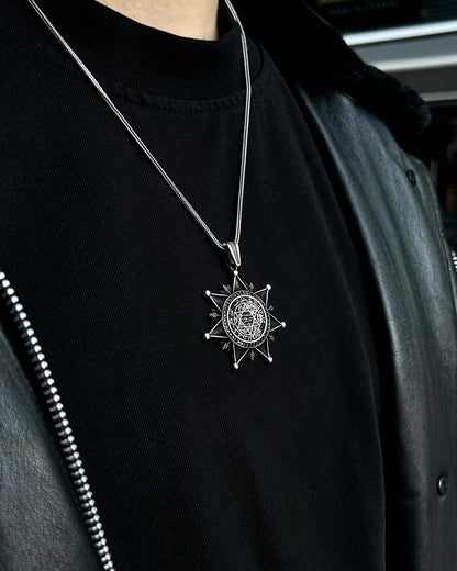 Büyük Süleyman Mührü Yıldız Kolye – 925 Ayar Gümüş