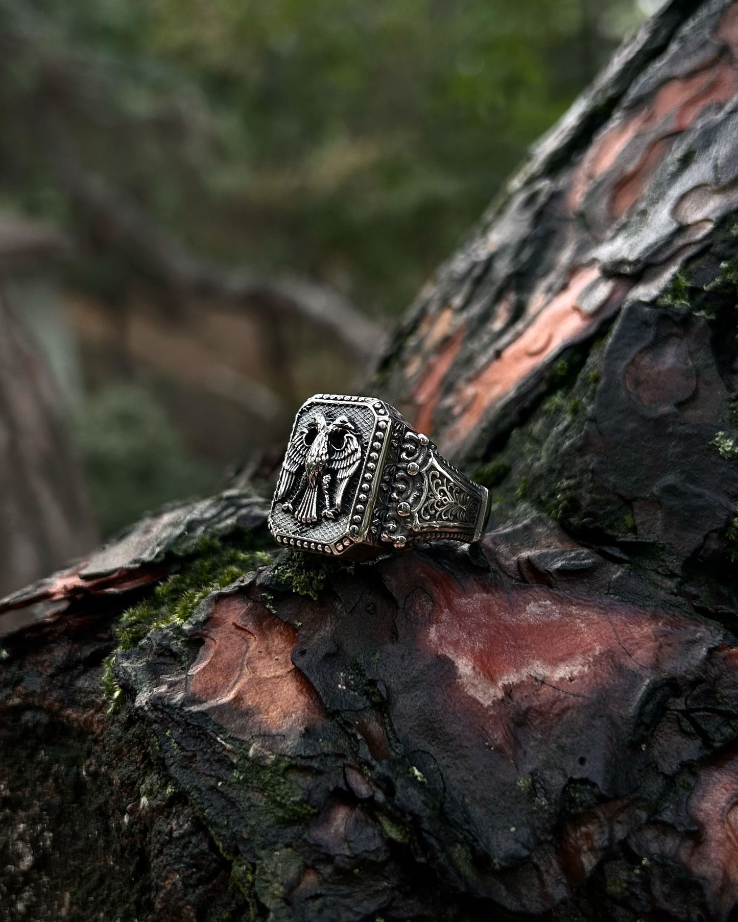 Çift Başlı Kartal Yüzük – 925 Ayar Gümüş-Yüzük-Osiris Jewelry