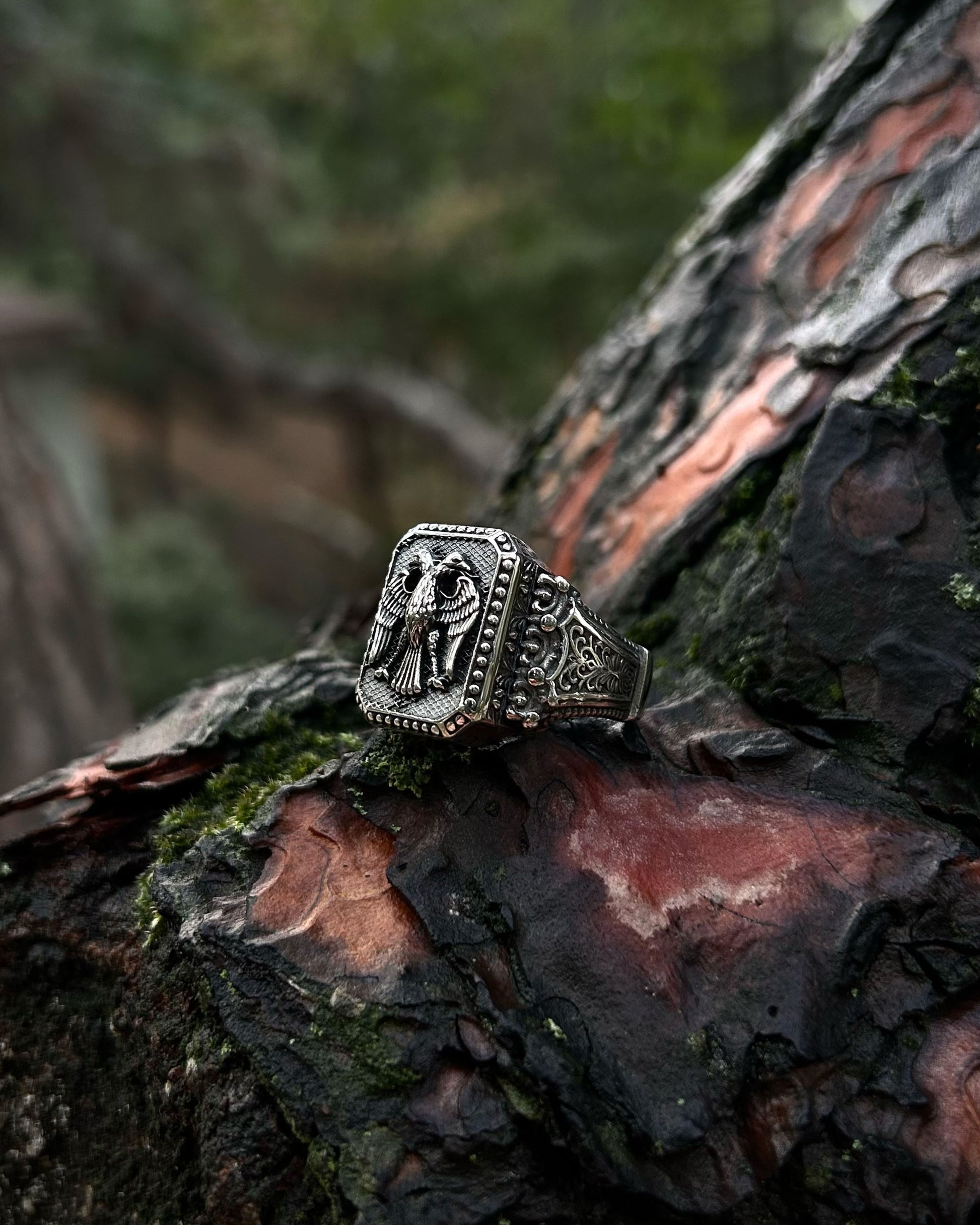 Çift Başlı Kartal Yüzük – 925 Ayar Gümüş-Yüzük-Osiris Jewelry