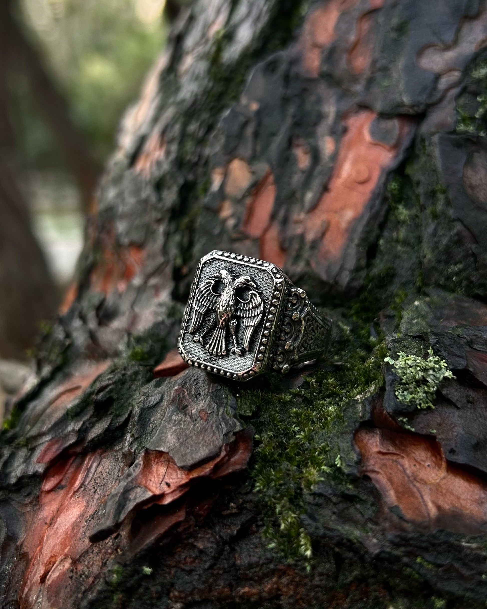 Çift Başlı Kartal Yüzük – 925 Ayar Gümüş-Yüzük-Osiris Jewelry