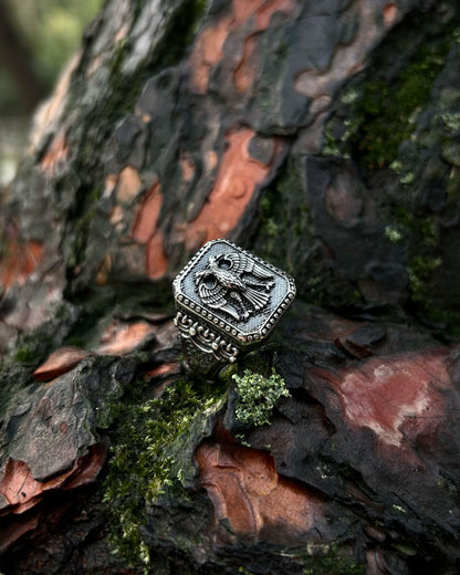 Çift Başlı Kartal Yüzük – 925 Ayar Gümüş-Yüzük-Osiris Jewelry