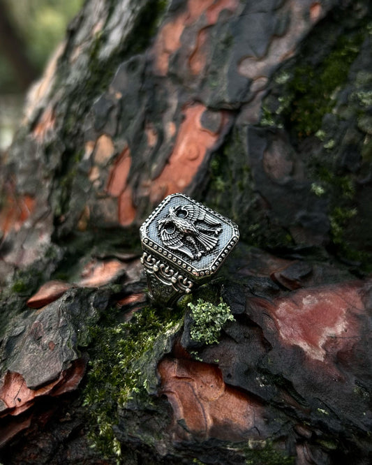Çift Başlı Kartal Yüzük – 925 Ayar Gümüş-Yüzük-Osiris Jewelry