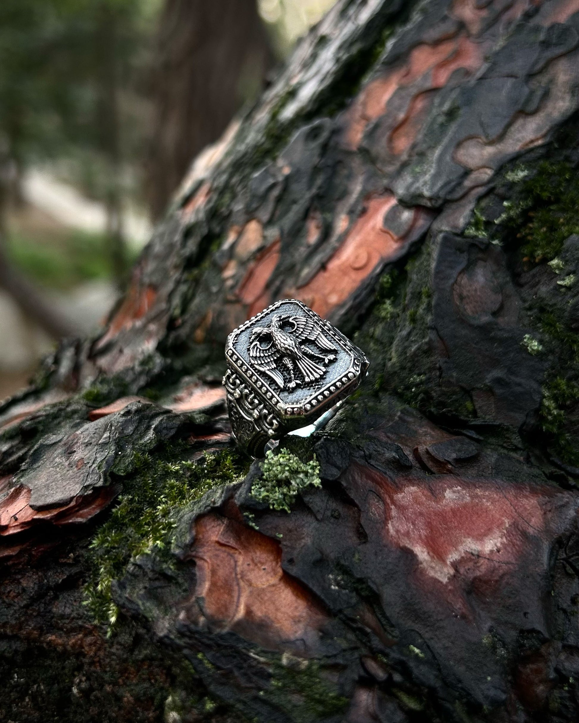 Çift Başlı Kartal Yüzük – 925 Ayar Gümüş-Yüzük-Osiris Jewelry