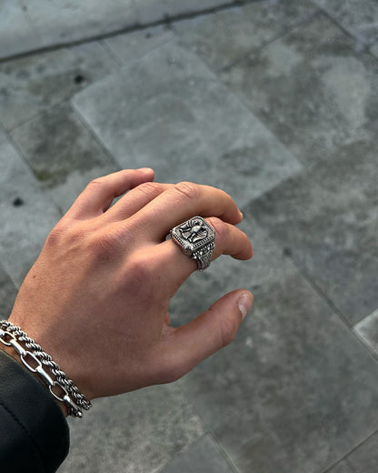 Çift Başlı Kartal Yüzük – 925 Ayar Gümüş-Yüzük-Osiris Jewelry