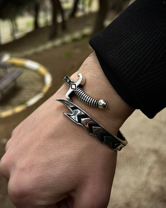 Kılıç Bilezik 1 - 925 Ayar Gümüş Ayarlanabilir-Osiris Jewelry