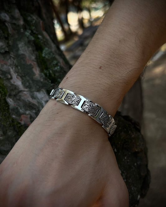 Plaka Zincir Bileklik 2 – 925 Ayar Gümüş-Osiris Jewelry