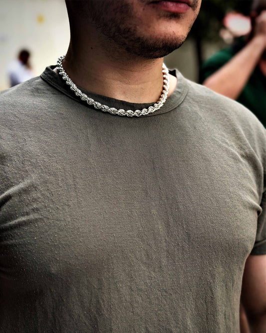 8mm Halat Zincir Kolye – 925 Ayar Gümüş-Osiris Jewelry