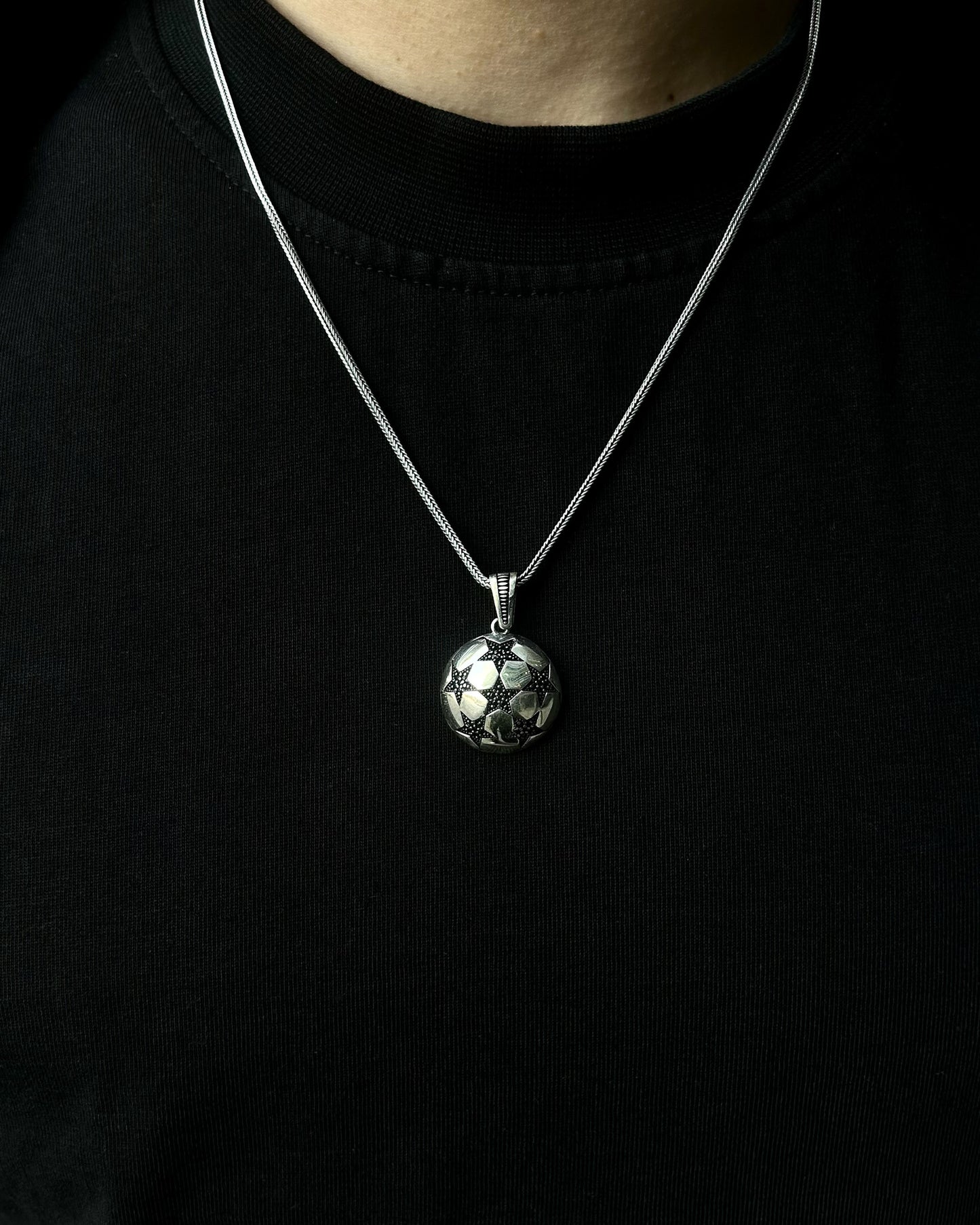 Şampiyonlar Ligi Topu Kolye – 925 Ayar Gümüş