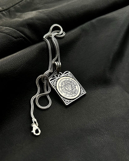 Kare Süleyman Mührü Kolye – 925 Ayar Gümüş-Kolye-Osiris Jewelry