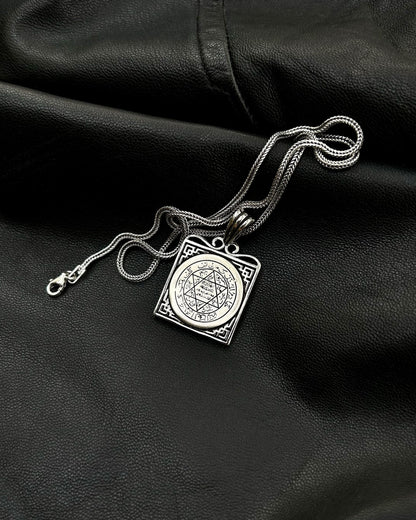 Kare Süleyman Mührü Kolye – 925 Ayar Gümüş-Kolye-Osiris Jewelry