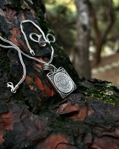 Kare Süleyman Mührü Kolye – 925 Ayar Gümüş-Kolye-Osiris Jewelry