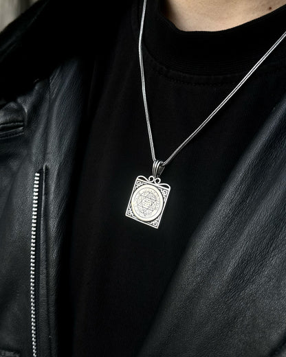 Kare Süleyman Mührü Kolye – 925 Ayar Gümüş-Kolye-Osiris Jewelry