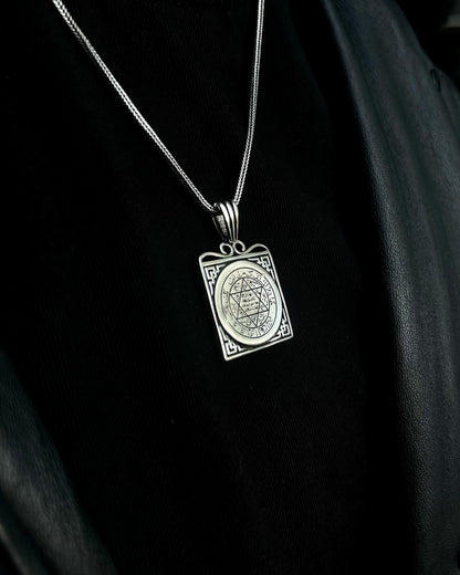 Kare Süleyman Mührü Kolye – 925 Ayar Gümüş-Kolye-Osiris Jewelry