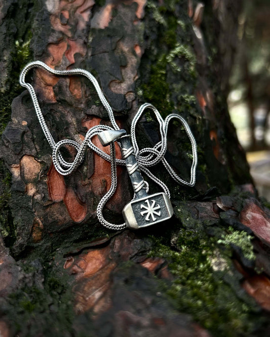 Thor'un Çekici Mjölnir Kolye – 925 Ayar Gümüş-Kolye-Osiris Jewelry