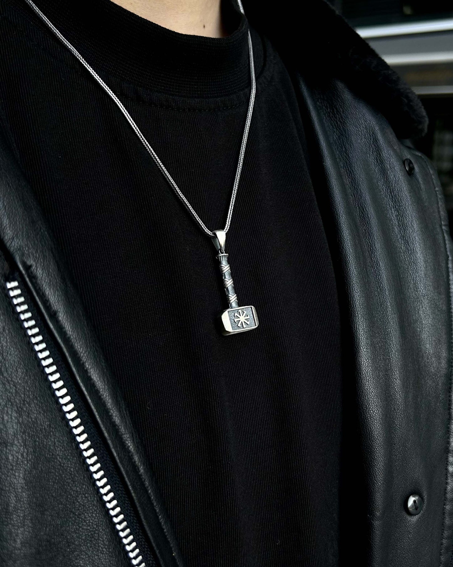 Thor'un Çekici Mjölnir Kolye – 925 Ayar Gümüş-Kolye-Osiris Jewelry