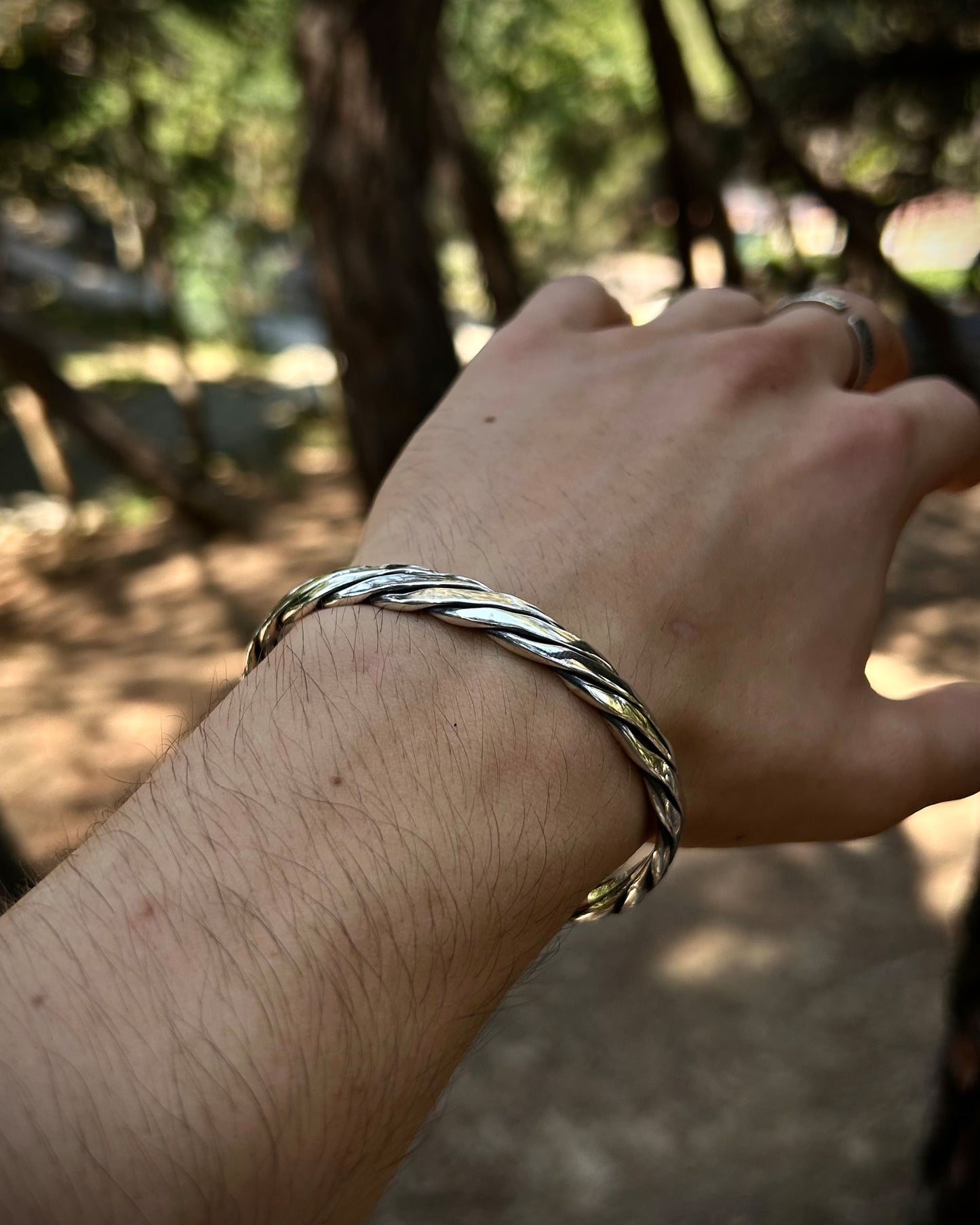 Burgulu Twist Bilezik – Ayarlanabilir 925 Ayar Gümüş