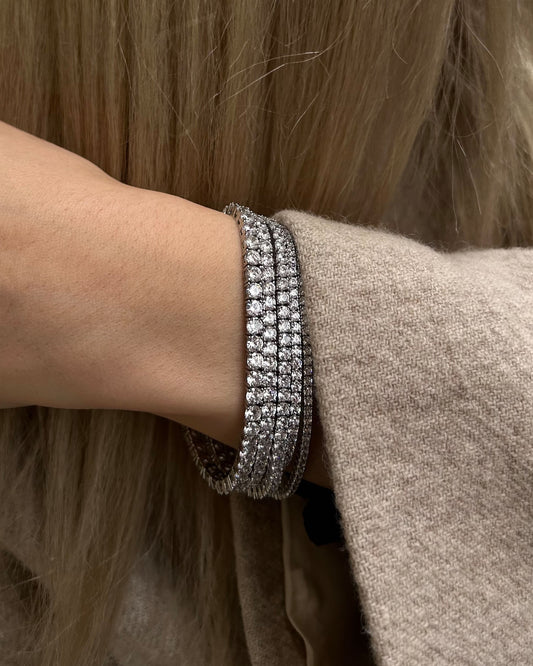 Su Yolu Tenis Bileklik – Rodyum Kaplama 925 Ayar Gümüş-Osiris Jewelry