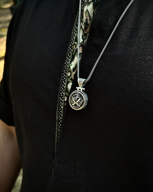 Döner Mekanizmalı Zülfikar Kolye – 925 Ayar Gümüş-Osiris Jewelry
