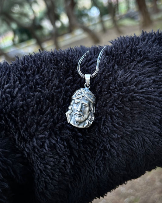 Hz Isa Portre Kolye - 925 Ayar Gümüş-Osiris Jewelry