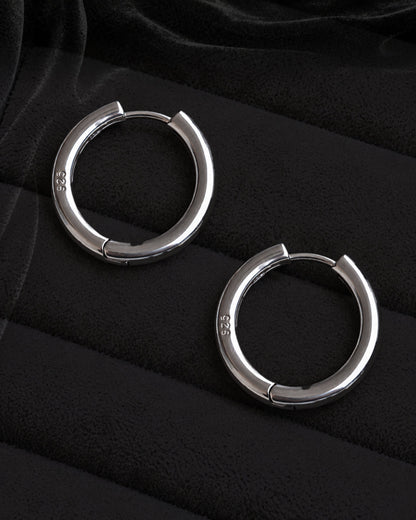 Halka Erkek Küpe 16 mm, 925 ayar gümüş; stüdyo ürün görünümü
