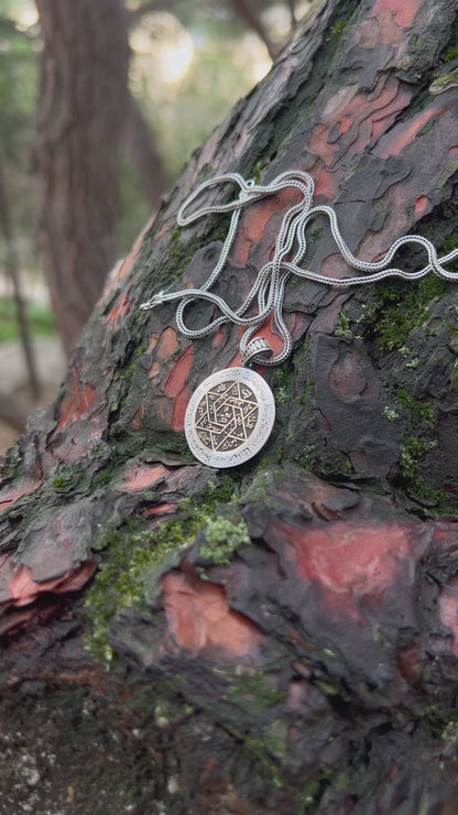 Otantik Süleyman Mührü Kolye – 925 Ayar Gümüş