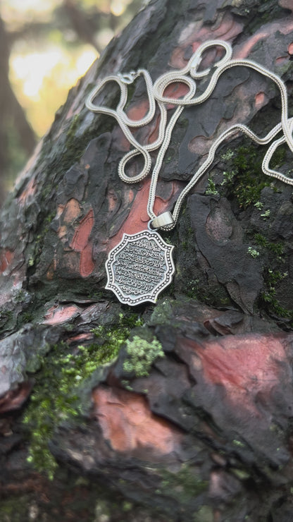 Otantik Ayetel Kürsi Kolye – 925 Ayar Gümüş