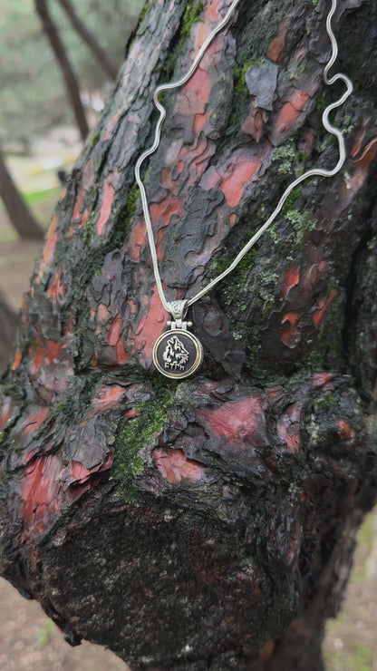 Türk Yazılı Bozkurt Kolye (Döner Mekanizmalı) – 925 Ayar Gümüş