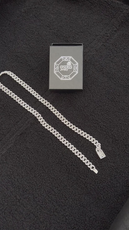 Iced Out Miami Cuban Zincir - 925 Ayar Gümüş