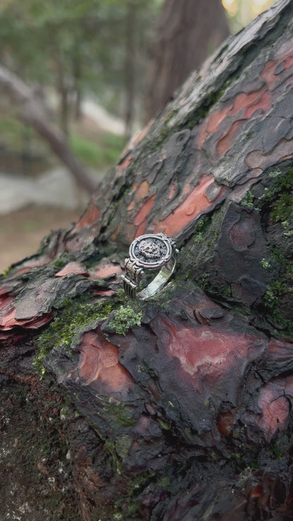 Minimal Aslan Yüzük – 925 Ayar Gümüş