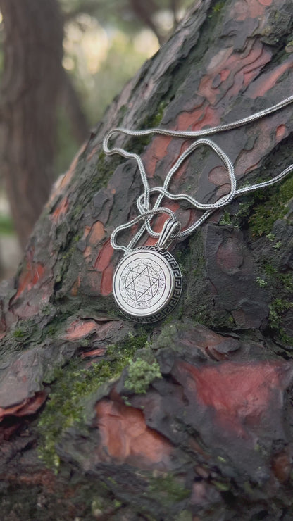 Yuvarlak Süleyman Mührü Kolye – 925 Ayar Gümüş