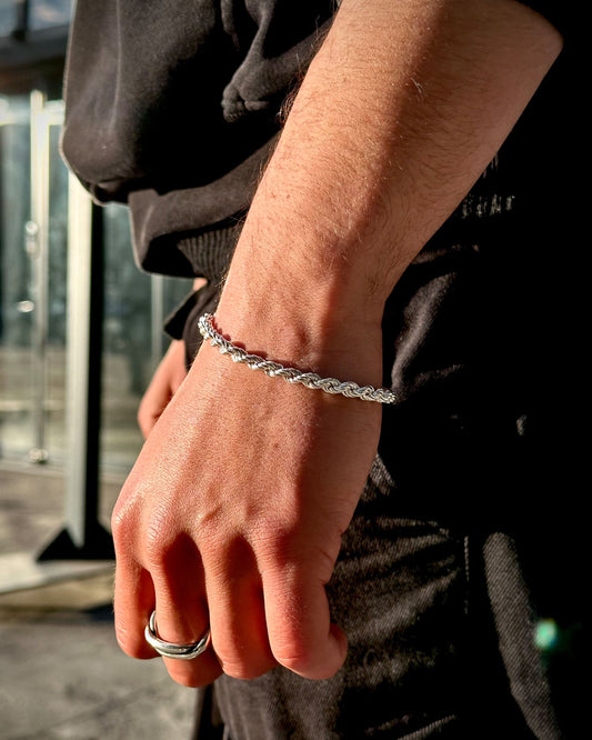 Halat Zincir Bileklik - 4,5mm 925 Ayar Gümüş-Osiris Jewelry