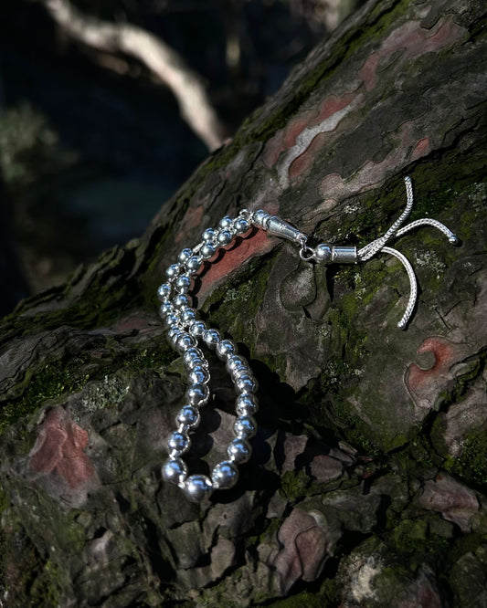 Zincirli Yuvarlak Tesbih – 925 Ayar Gümüş-Osiris Jewelry